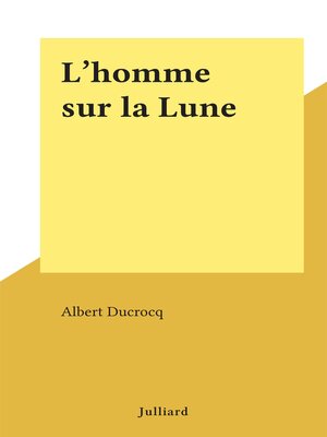 cover image of L'homme sur la Lune